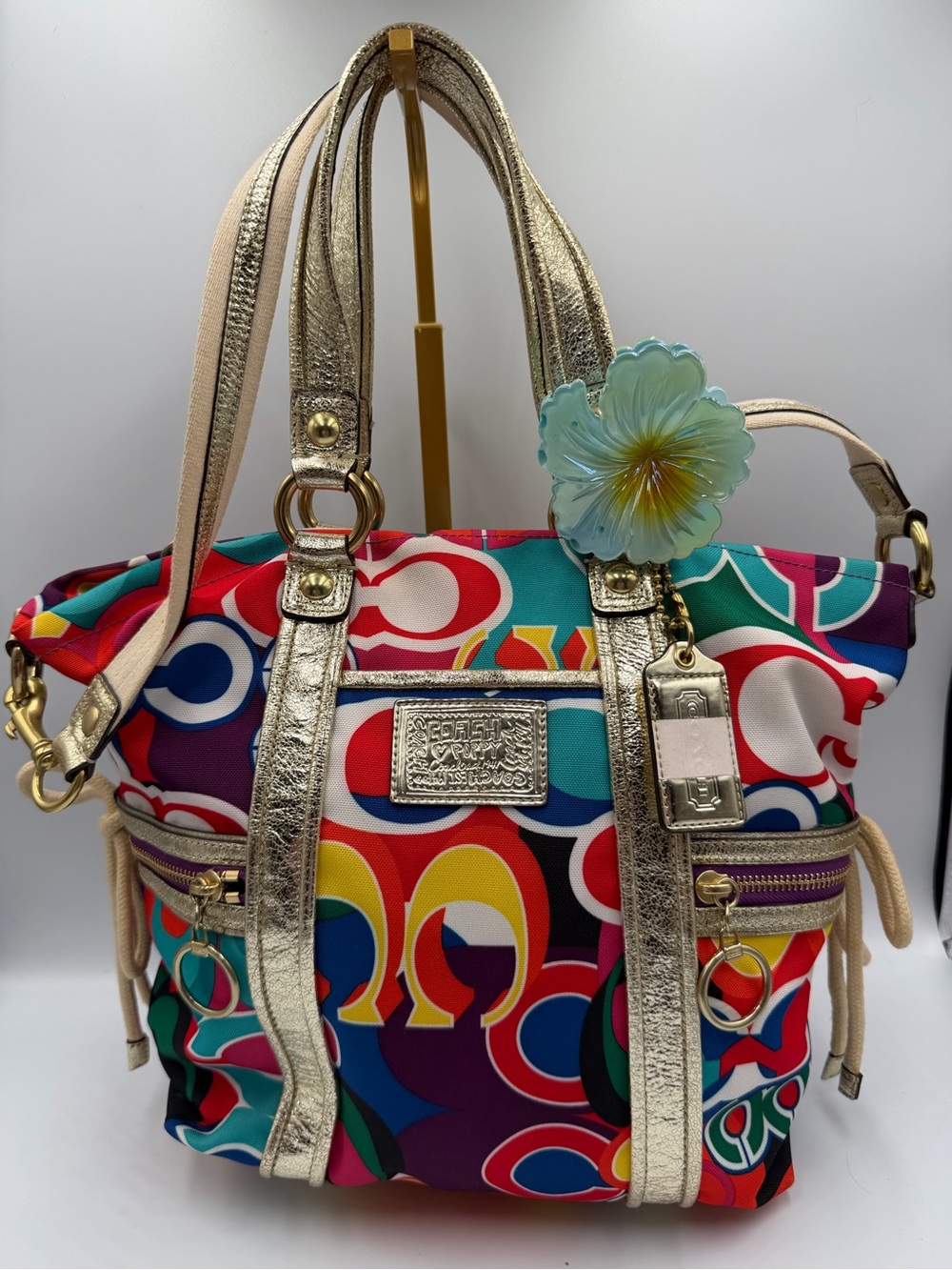 Coach Poppy Glam Tote / Shoulder Bag / Crossbody